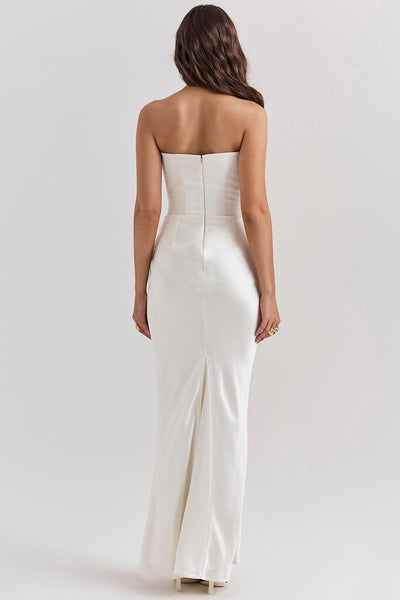 Zavando - Elegantes trägerloses Korsett Maxikleid