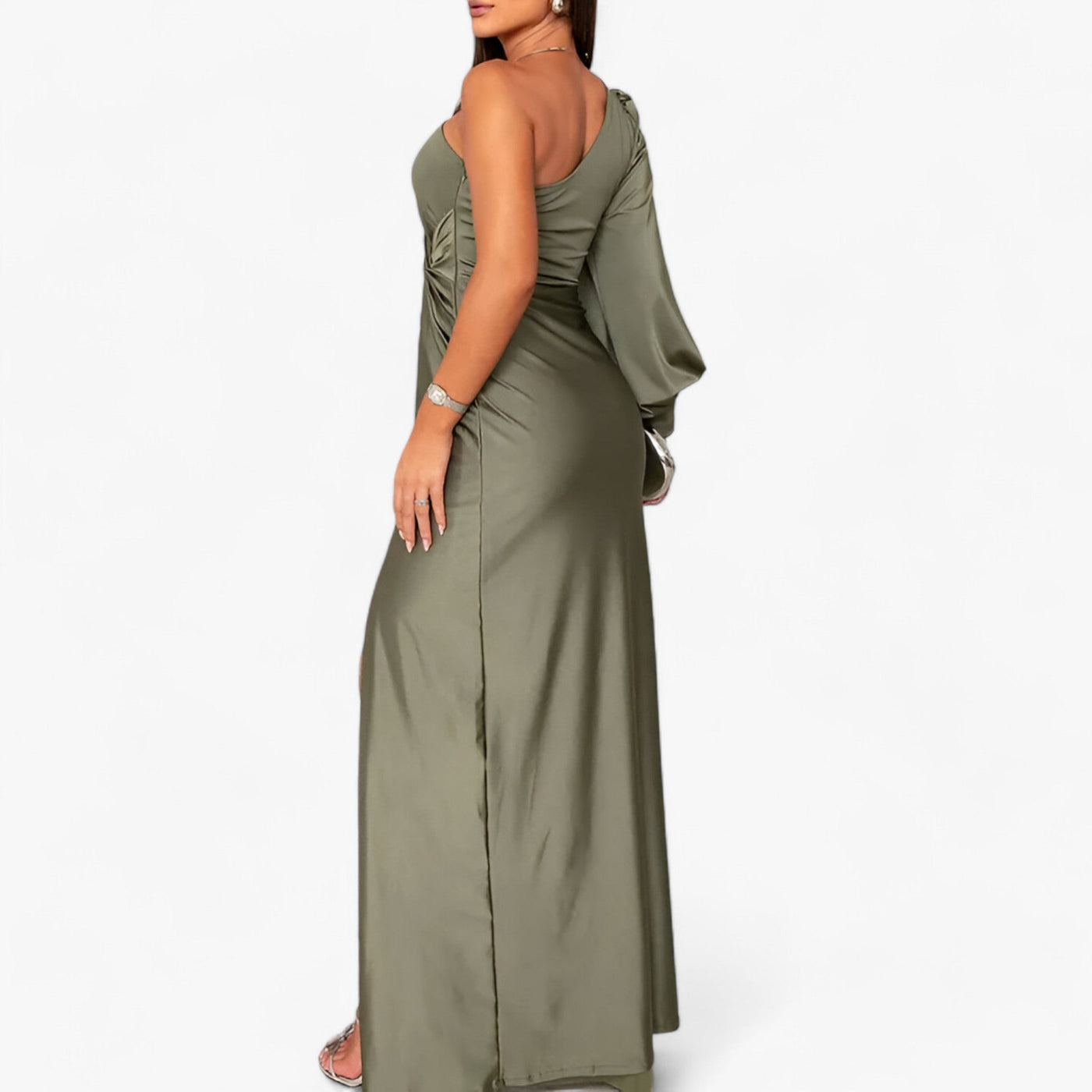 Zavando - Langes Kleid aus Satin - Elegant und bequem