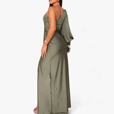 Zavando - Langes Kleid aus Satin - Elegant und bequem