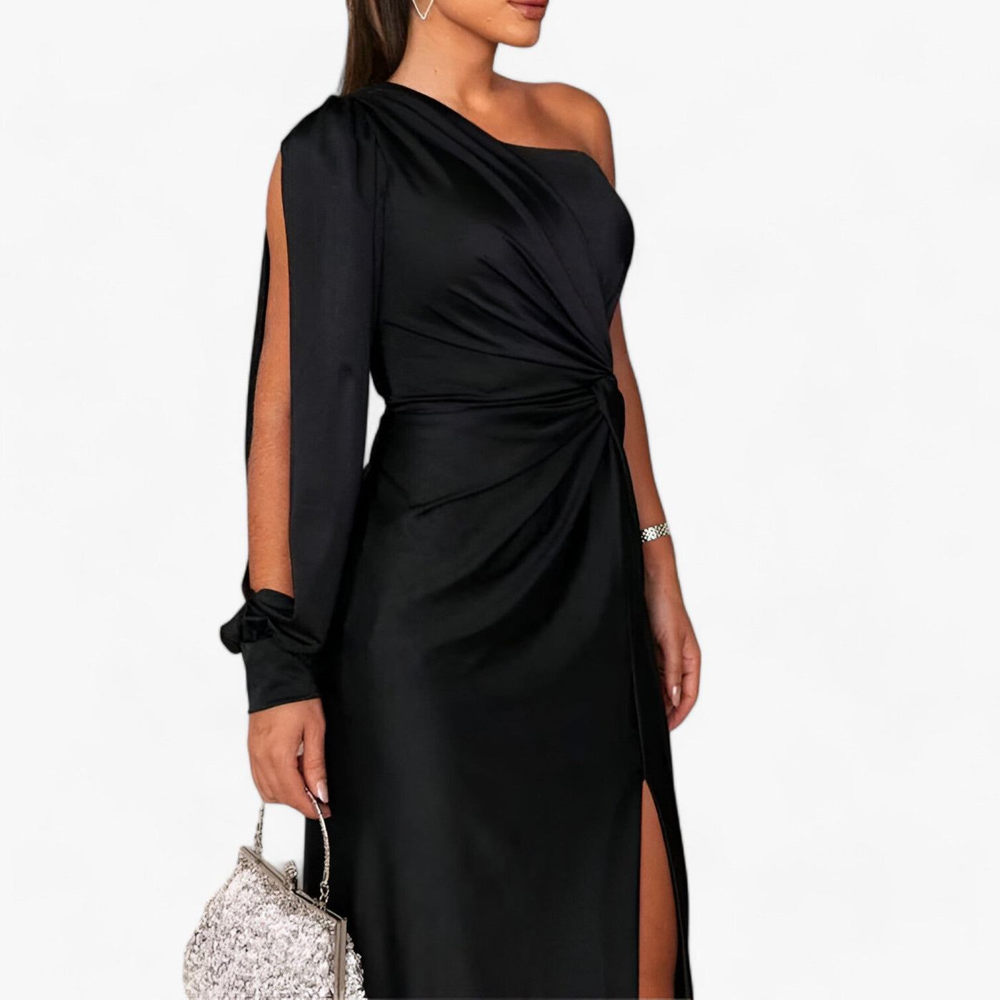 Zavando - Langes Kleid aus Satin - Elegant und bequem