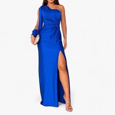 Zavando - Langes Kleid aus Satin - Elegant und bequem