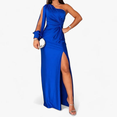 Zavando - Langes Kleid aus Satin - Elegant und bequem