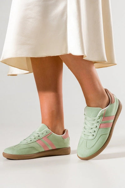 Zavando Retro-Sneakern in Mintgrün