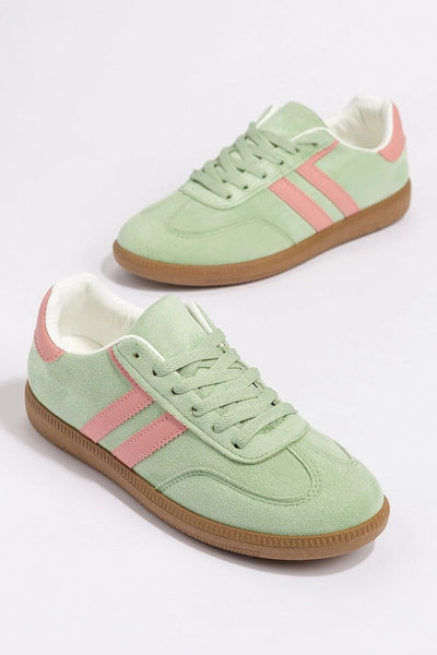 Zavando Retro-Sneakern in Mintgrün