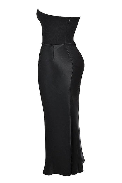 Zavando - Elegantes trägerloses Korsett Maxikleid