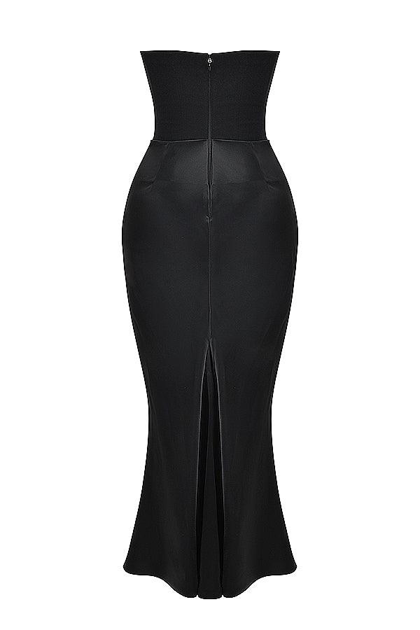 Zavando - Elegantes trägerloses Korsett Maxikleid