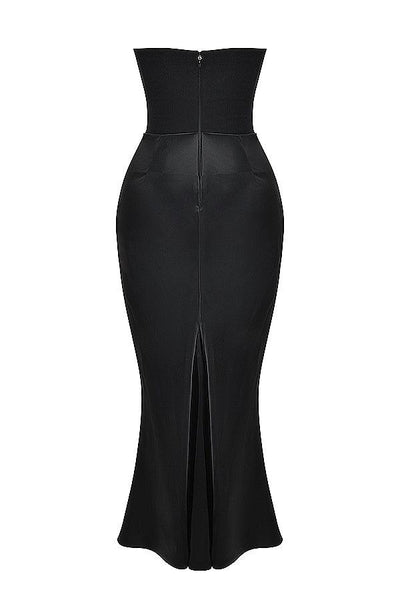Zavando - Elegantes trägerloses Korsett Maxikleid