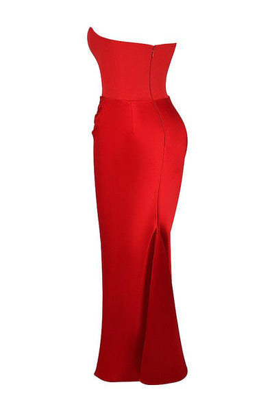 Zavando - Elegantes trägerloses Korsett Maxikleid