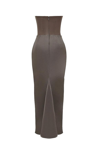 Zavando - Elegantes trägerloses Korsett Maxikleid