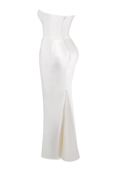 Zavando - Elegantes trägerloses Korsett Maxikleid