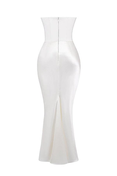 Zavando - Elegantes trägerloses Korsett Maxikleid