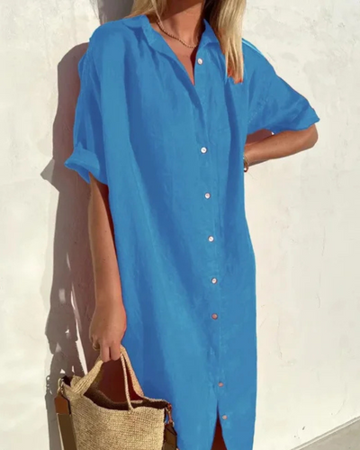 Zavando | Schwarz Shirtkleid | Midi