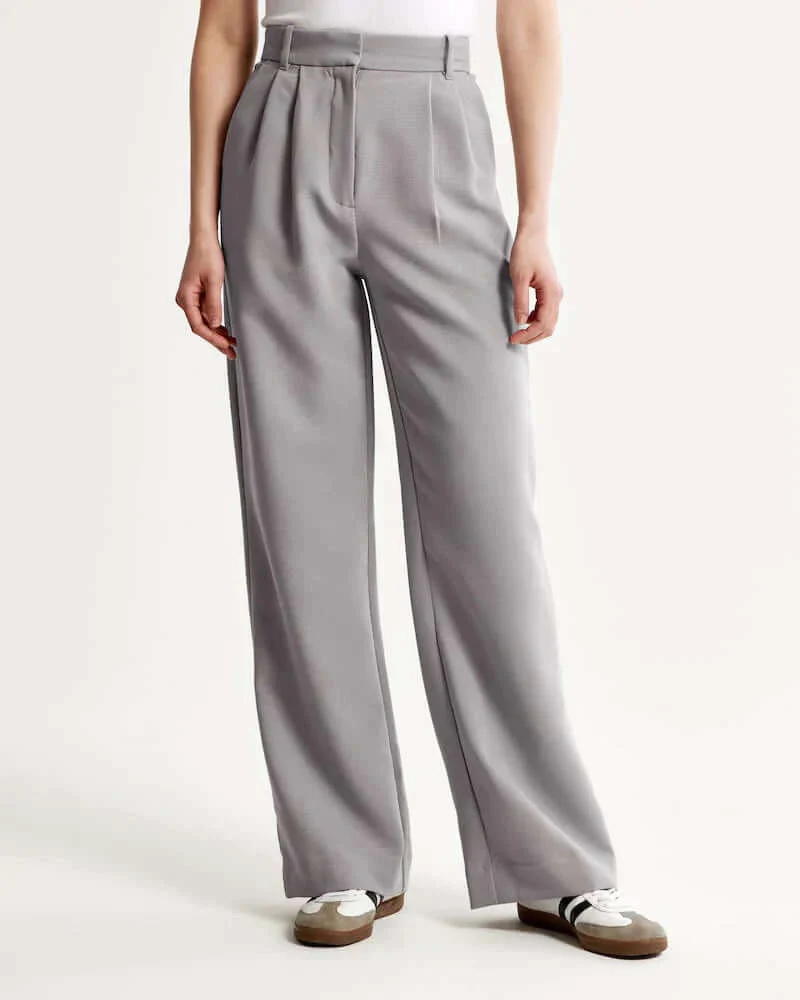 Zavando | Damen Schwarz Weite Hose | Elegant