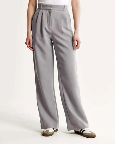 Zavando | Damen Schwarz Weite Hose | Elegant