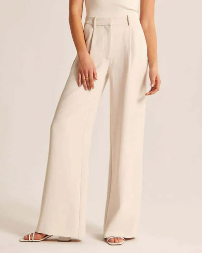Zavando | Damen Schwarz Weite Hose | Elegant