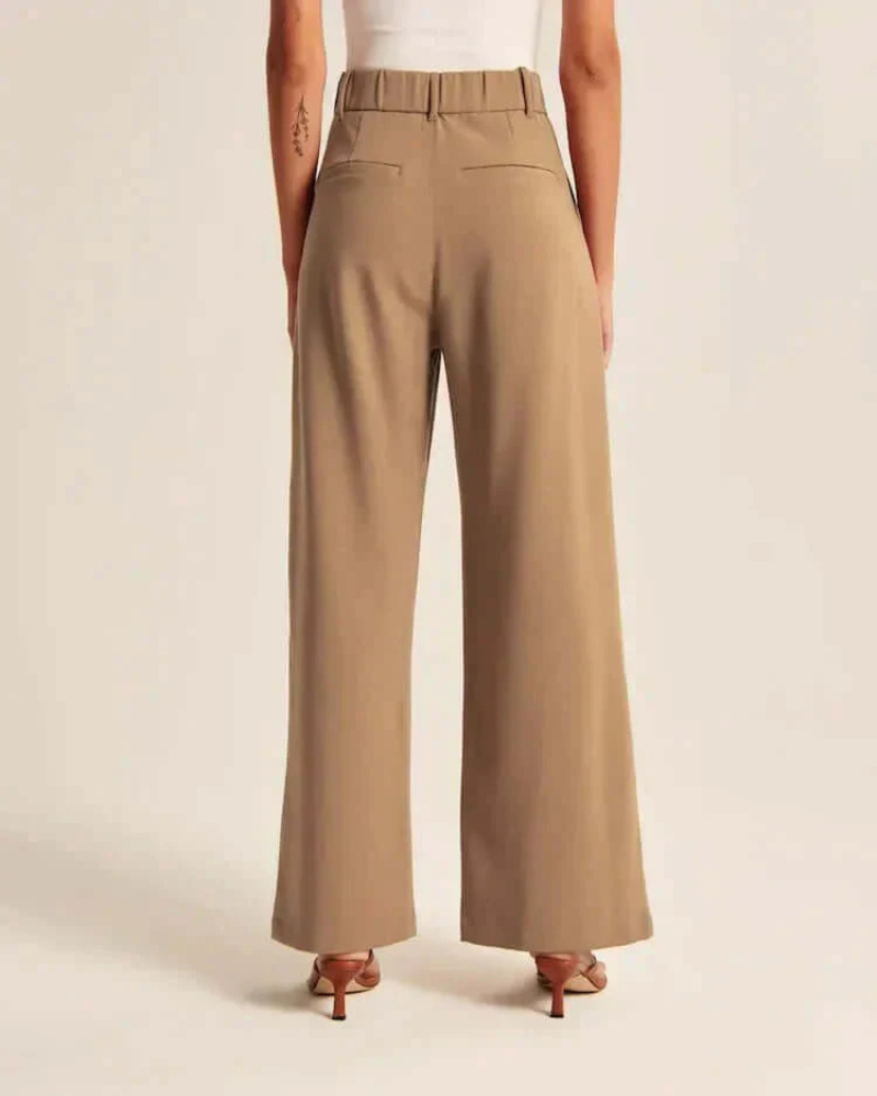 Zavando | Damen Schwarz Weite Hose | Elegant