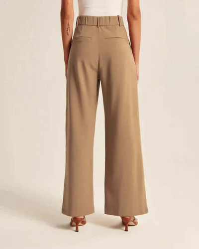 Zavando | Damen Schwarz Weite Hose | Elegant