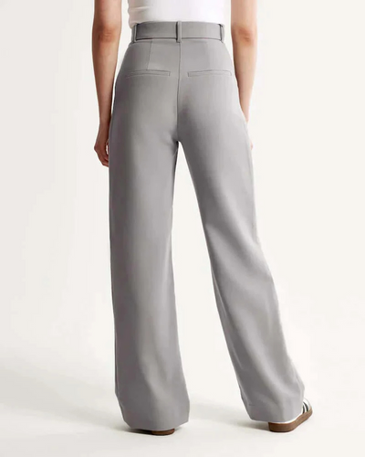 Zavando | Damen Schwarz Weite Hose | Elegant