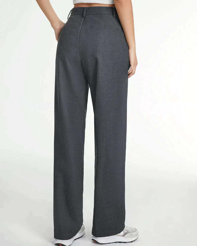 Zavando | Damen Schwarz Weite Hose | Elegant