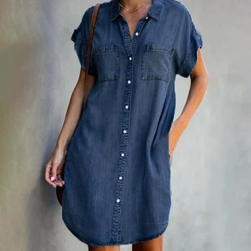Zavando | Sommer Shirtkleid | Midi