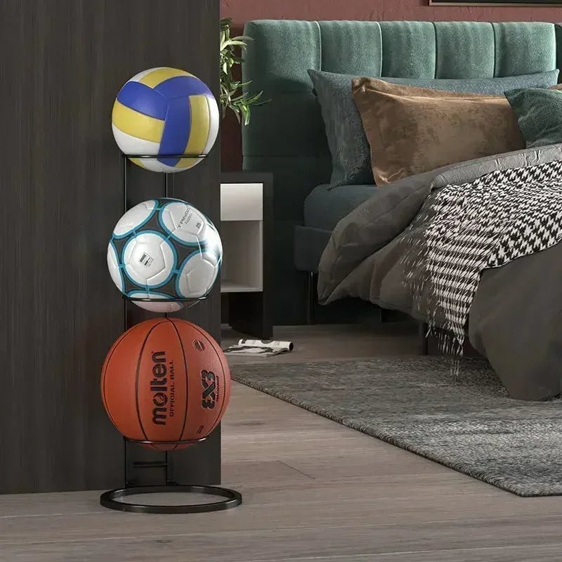 Aufbewahrungsregal für Sportbälle – Abnehmbarer Ball-Organizer für die Garage, vertikaler Sport-Ausstellungsständer für Volleyball, Football, Basketball und Fußball