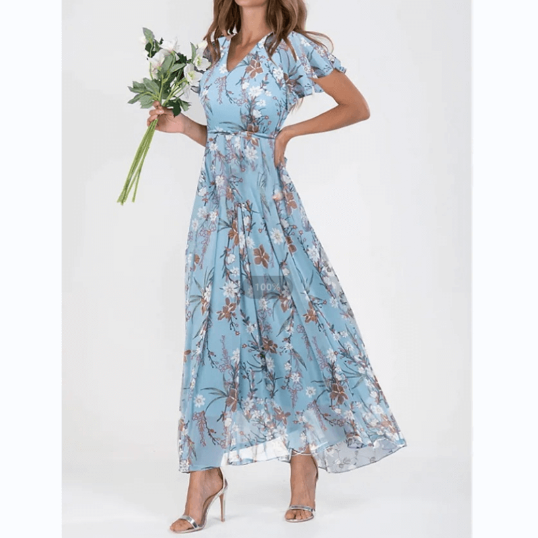 Damen Sommer Formelles Blumen Hochzeitsgast Kleid | Maxi