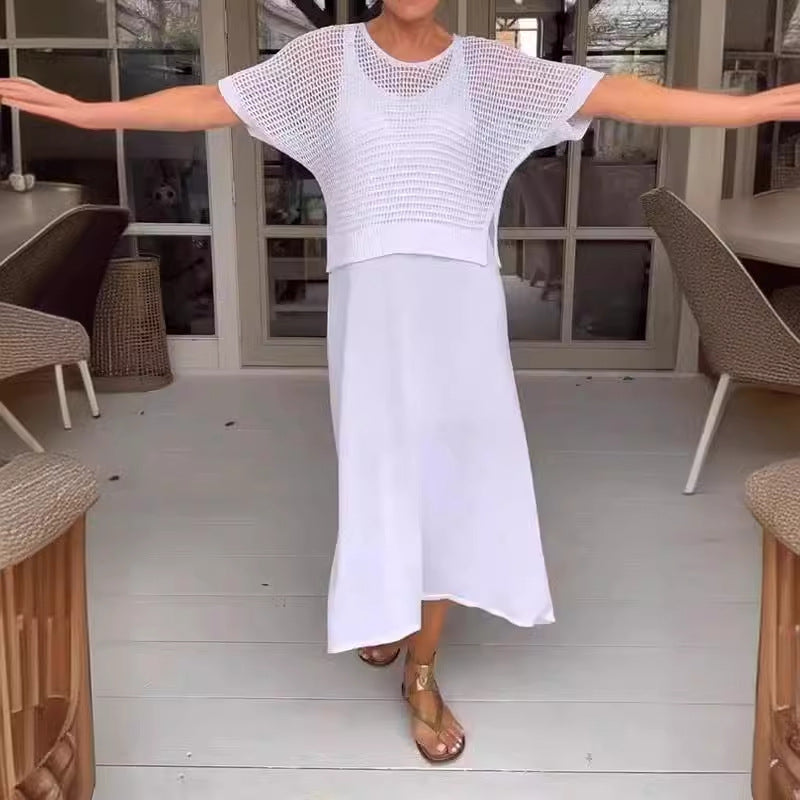 Zavando | Zweiteiliges Sommerstrickkleid für Frauen