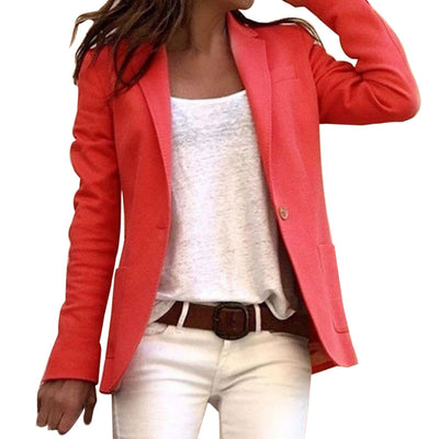 Schmaler Blazer Mit Langen Ärmeln Für Damen | Arbeit