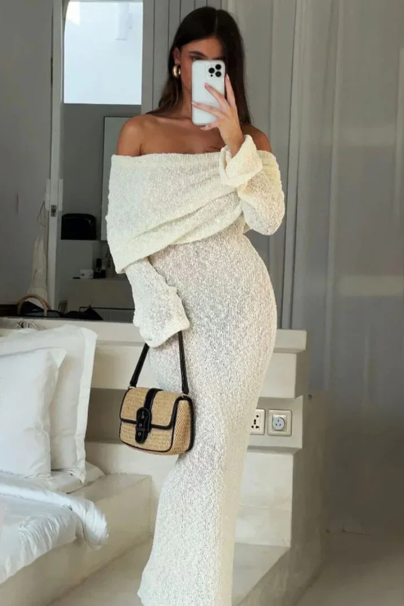 Zavando | Elegante Weiße Kleider | Maxi