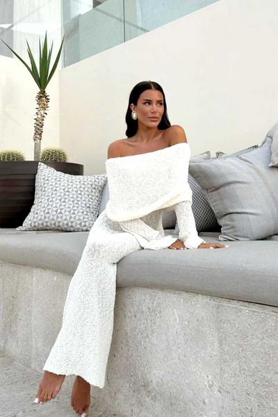 Zavando | Elegante Weiße Kleider | Maxi
