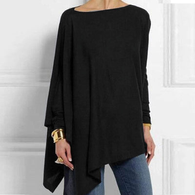 Sommertop Mit U Boot Ausschnitt Für Damen | Asymmetrisch