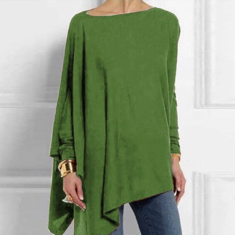 Sommertop Mit U Boot Ausschnitt Für Damen | Asymmetrisch