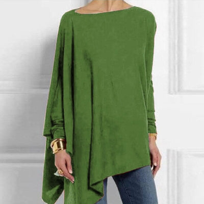 Sommertop Mit U Boot Ausschnitt Für Damen | Asymmetrisch