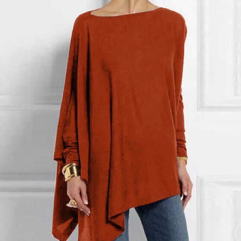 Sommertop Mit U Boot Ausschnitt Für Damen | Asymmetrisch