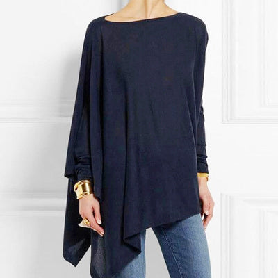 Sommertop Mit U Boot Ausschnitt Für Damen | Asymmetrisch